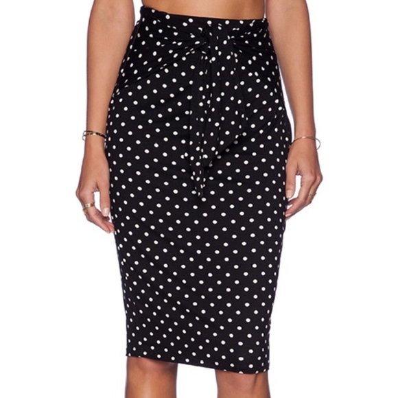 Anthropologie Polka Pencil Skirt By Bailey 44 - Picture 1 of 5